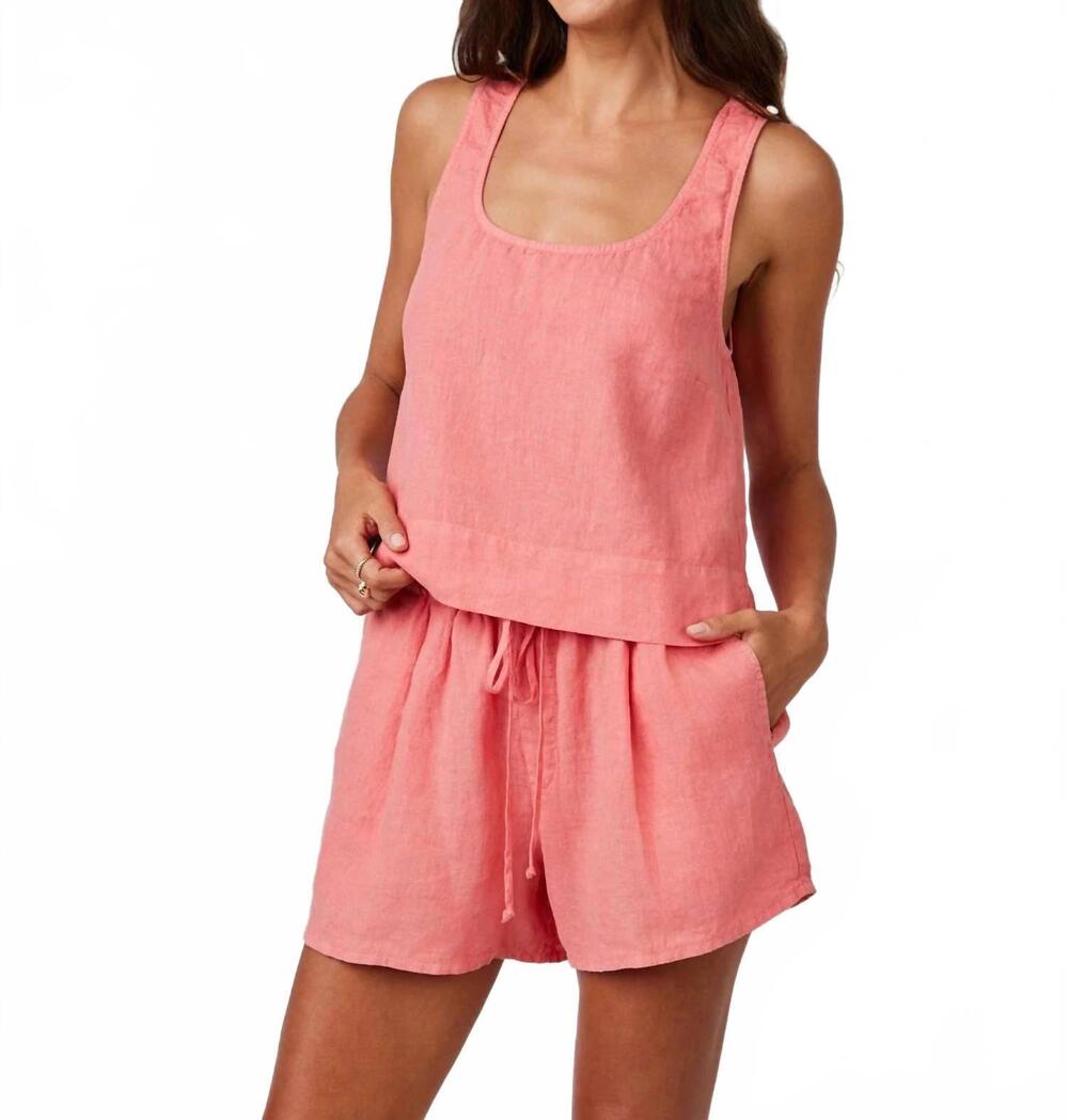 NEW BELLA DAHL scoop neck tank top in camellia coral